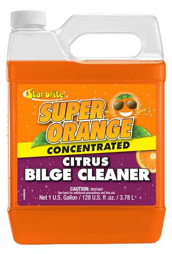 STAR BRITE Super Orange Citrus Bilge Cleaner - Simple & Easy to Use - Pour In Run Boat Pump Out - Emulsifies Oil & Fuel - 1 Gal (094400)