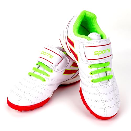Linkidea Kids TF Soccer Shoes No Laces, Laceless Turf Soccer Cleats for Unisex-Child, Boys and Girls4