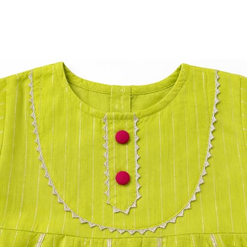Image of LITTLE GINNIE Girls Kurta Sharara Set | Traditional Ethnic Wear for Kids