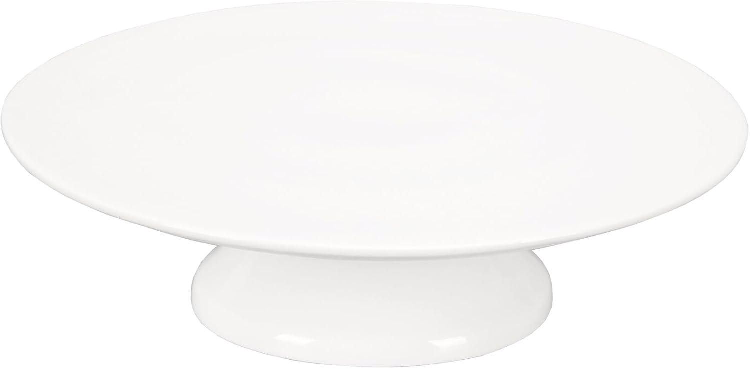 Porcelain Cake Stand, Round Dessert Stand, Cupcake Stand - Wedding and Birthday Decorating Cake Pedestal Stand - Dessert Display Serving Use at Parties, Restaurants, Birthday 13.8 Inch