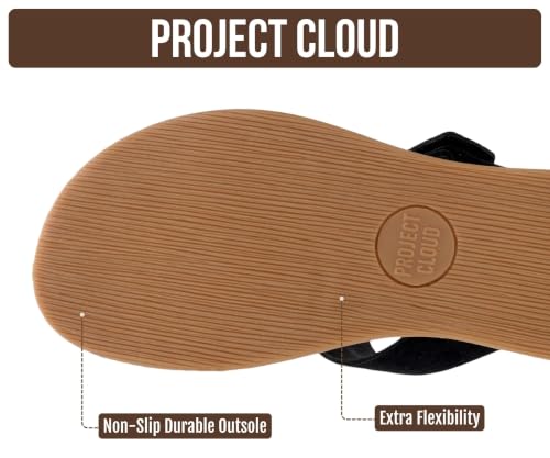 Image of Project Cloud Wedge Sandals for Women 2026 - Comfortable Soft & Plush Insole Strappy Womens Sandals with Lightweight and Non-Slip Durable Outsole
