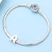 fits Pandora Bracelet Alphabet Charms Authentic 925 Sterling Silver Letter Initial A-z Alphabet Beads for Christmas (A)
