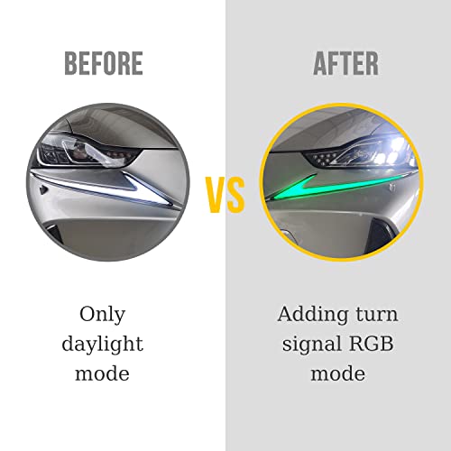 HCMOTIONZ Day Running Light sequential DRL Compatible with Lexus IS200t IS300 IS350 F-sport 2017-2020 DRL App control（NOT FIT 13-16） by HCMOTIONZ - Used condition - Image 7
