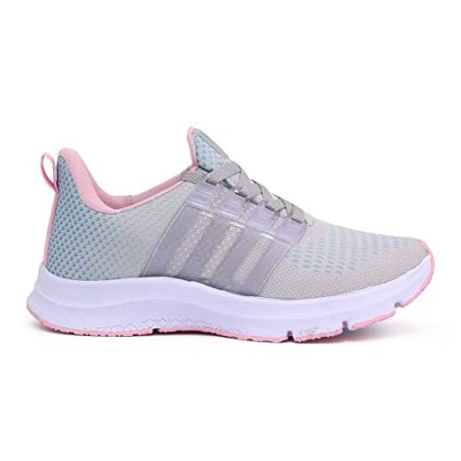 Tênis Feminino Esportivo Caminhada Academia Corrida (Cinza/Rosa Bebê, BR, Adulto, Numérico, 35)