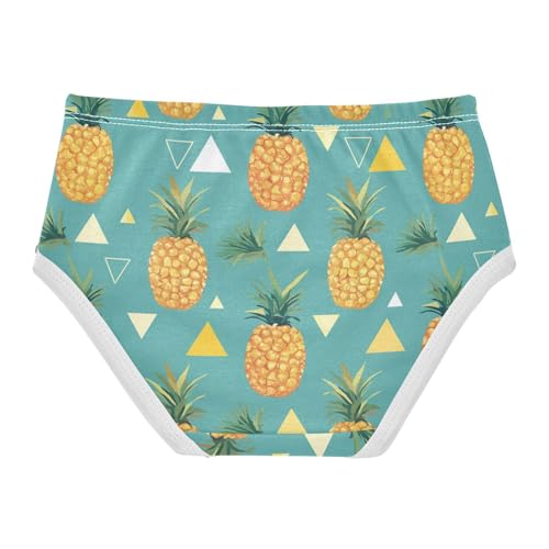 Wusikd Golden Pineapple Triangle Girls' Underwear Cotton Girls Briefs Soft Toddler Underwear 2T2