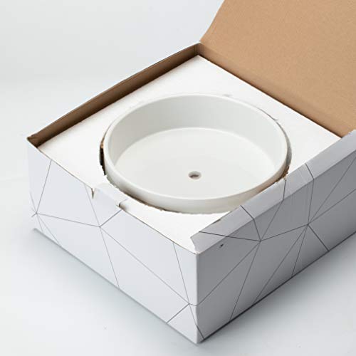 Kimisty Succulent Planter, Large Round Bowl With Drainage, Mid Century White Ceramic Pot With Stand, Succulent Garden Shallow Pot, Tabletop Centrepiece, Includes Gift Pack (Large, Rose Gold) #TOP2