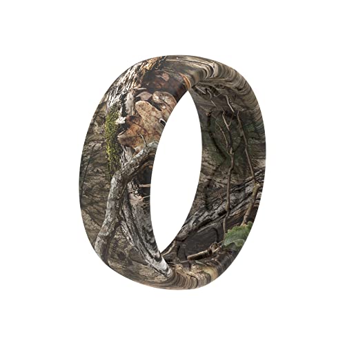 Image of Groove Life Camo Silicone Wedding Ring for Men, Breathable Comfortable Fit | Flexible Mens Rubber Ring, Camouflage Design Pattern, Safe Breakaway Design Built for Outdoors, Work, Gym, & Everyday
