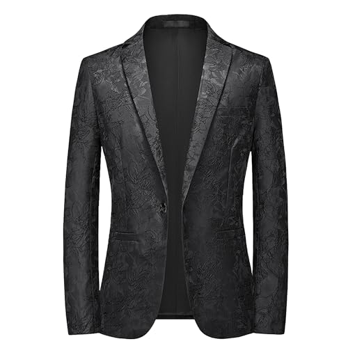 Men's Printed Casual Blazers Business Work-Ready Suit Jacket Formal Banquet-Appropriate Sport Coat