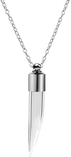 Blood Vial Necklace for Women Bottle Necklace Stainless Steel Glass Vial Perfume Bottle Cremation Pendant Necklace for Ashes for Women Keepsake Memorial Jewelry