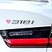 YGMONER Heart Metal Car Emblem Stickers (4-Pack) - 1.1