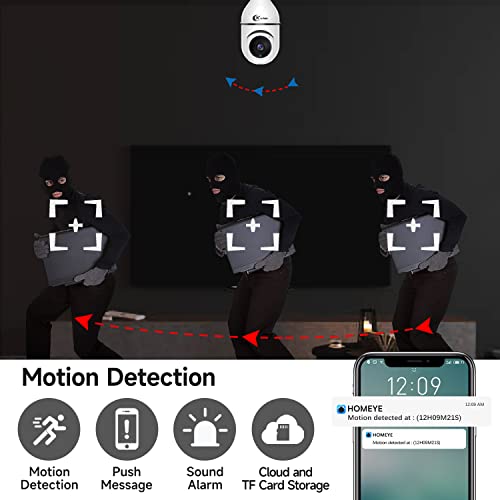 Xvim 3Mp Security Light Bulb Camera, Wireless 2.4Ghz Wifi Light Bulb Security Camera, Pan/Tilt Bulb Camera With Night Vision, Human Detection #TOP3