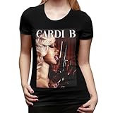 Cardi Musics B Shirt Womens T Shirt Short Sleeve Top Casual Fashion Tee X-Large Black