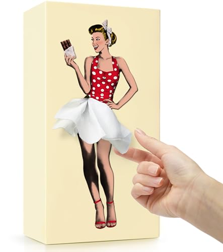 Flying Skirt Tissue Box - The Original Award-Winning Lady Skirt Design Resin Pop Art Weighted Metal Base Made in Korea Premium Gifts & Novelty Home Decor by Spextrum (Sweet)