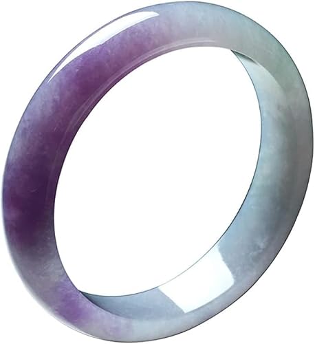 HAvern Brazalete de Jade Brazalete de Jade Natural, Brazalete de Jade para Mujer, Brazalete de Jade Violeta, Trae Buena Suerte, con Caja de Regalo (54-63 mm) (62-63 mm Ja