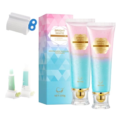 Body Accel Whitening Toothpaste, Niacinamide dentífrico, pasta de dientes blanqueadora radiante, pasta de dientes blanqueadora de niacinamida para el té sensible, promueve un blanqueamiento dental