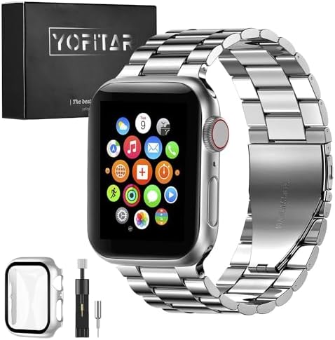 Amazon.co.jp: Apple Watch バンド ステンレスケース 一体型バンド 