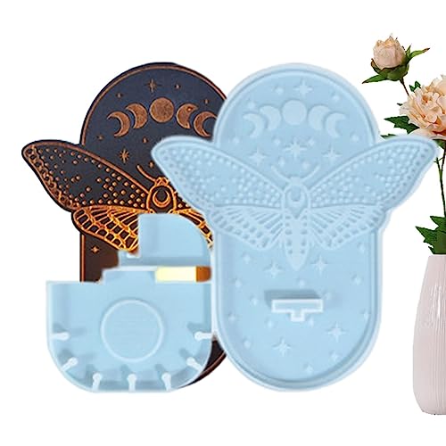 Decorhome Moldes de silicona de arte de pared para resina, moldes de resina epoxi para pasta de goma Sugarcraft, moldes de resina de silicona, moldes de resina epoxi, estante de almacenamiento de