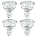 Gaormii GU10 Halogen Light Bulbs 120V 35W MR16 Light Bulbs for Track & Recessed Lighting,Range Hood Lights,Candle Warmer Lamp,Dimmable Warm White,4 Pack