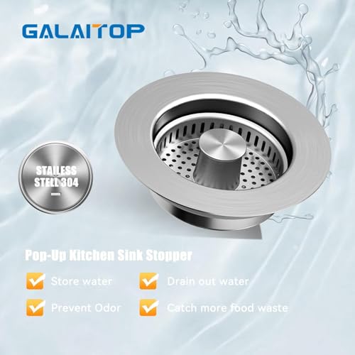 Colador para fregadero 3 en 1 de acero inoxidable miniatura 2