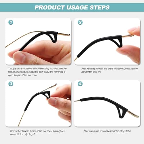 Image of 8 Pairs Specs Holder Strap, Anti-Slip Eyeglass Ear Grips for Sports, Outdoor Activities, Glasses grip (multicolored)