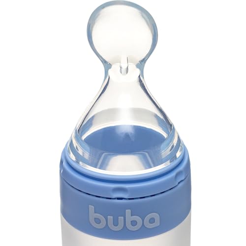 Buba, Colher Dosadora Em Silicone Com Ventosa Azul
