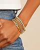 Waterproof Gold Bracelet Stack for Women Non Tarnish,Stainless Steel 14K Gold Plated Dainty Bracelets Layered Paper Clip Bracelet Chain Bracelet for Women Jewelry #3
