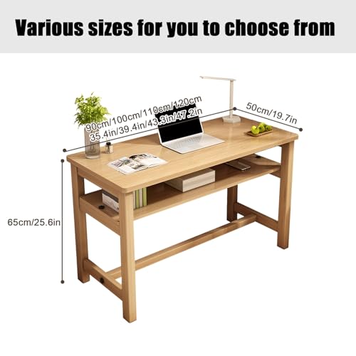 Table pliante de bureau avec forte capacité de charge et châssis renforcé beige