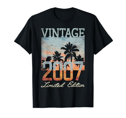 Vintage 2007 Limited Edition 18th Birthday 18 Year Old Gifts T-Shirt