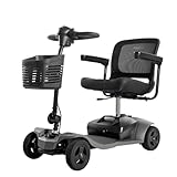 Apex Alumalite 2.0 Lightweight Travel Mobility Scooter – Folding Aluminium Frame, Flight-Approved, Ergonomic Delta Tiller & Compact Design (Matte Grey)