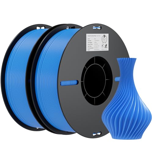 Image of Creality PLA Filament 1.75mm Bundle 2KG, High Precision + /-0.02mm 3D Printer Filament, Consistent Extrusion, Smooth Printing, 2 Pack 1KG Spool,Fits for Most FDM 3D Printers(Blue*2)