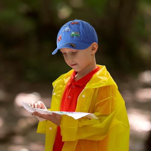 Excavator Embroidered Toddler Baseball Hat, Boys Girls Car Trucker Hat Adjustable Sun Hat Big Brother Gift for Kids 3-8 Y4