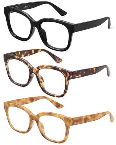 JM 3 Pack Gafas de Lectura Mujer Gafas Filtro Luz Azul Graduadas Mujer