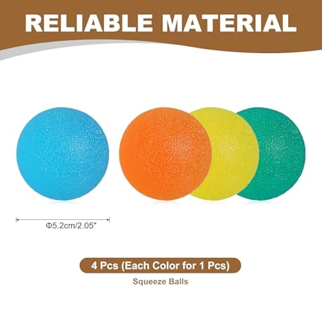 PATIKIL Hand Exercise Balls, Squeeze Balls Stress Ball Adult Grip Strengthening Occupational Equipment
