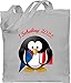 Shirtracer Schulkind Einschulung und Schulanfang - 1. Schultag 2022 Pinguin Schultüte Buch - Unisize - Hellgrau - pinguin schultüte - WM101 - Stoffbeutel aus Baumwolle Jutebeutel lange Henkel