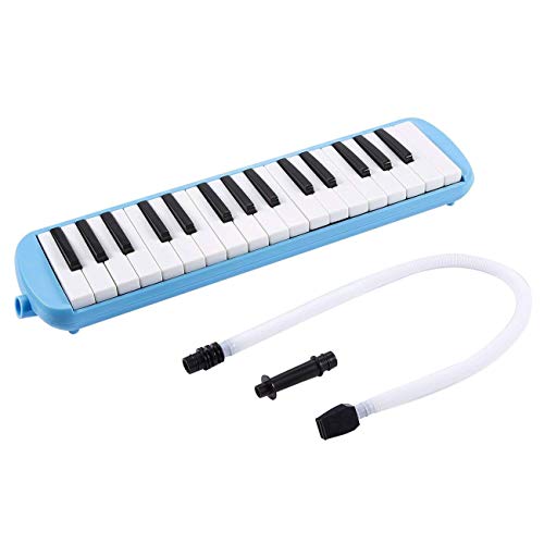 YueYueZou 32 Key Melodica Instrument with Mouthpiece Air Piano Keyboard (Blue) - Thumbnail 2