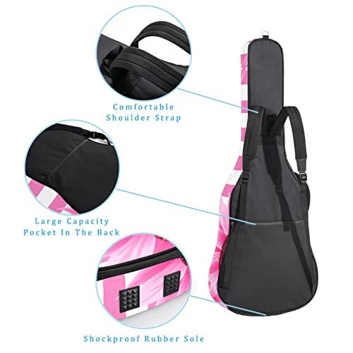Housse étanche pour guitare acoustique avec double bandoulière et poche Motif floral, Multicolore 03., 42.9×16.9×4.7 in… - Les Beatles, Paul McCartney, John Lennon, RIngo Starr, George Harrison Housse étanche pour guitare acoustique avec double bandoulière et poche Motif floral, Multicolore 03., 42.9x16.9x4.7 in… – Image 4