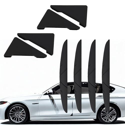 Hosawtek Car Door Corner Guards 4 Pack + 4 Pack Black Rubber Edge Protectors - Anti-Scratch and Dent Resistant - Universal 90-Degree Door Angle for All Vehicles