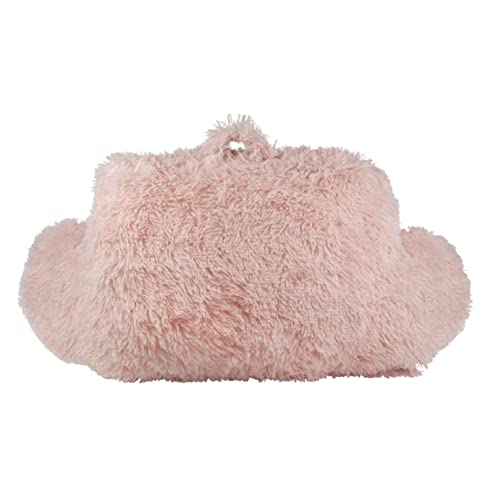 Klear Vu BR444-91 Shaggy Bed Rest Back Support Pillow For Adults, And Kids, Serves As Lumbar And Arm Support While On Bed, Chair, Couch, Sofa And Floor - Large Reading Pillow, 30 Inch X 21", Tea Rose thumb #2