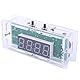 DONGKER Uhr-Bausätze, 4-stellige DIY Digital LED Uhr Kit mit Acrylschale, Zeit- und Temperatur -Alternative Anzeige, DIY Wecker Löten Praxis-Kit für Anfänger zum Erlernen der Elektronik