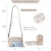 Roulens Petit Sac Bandoulière Femme avec 3 Compartiments Zippés, Sac a Main Femmes Cuir PU avec Large Sangle Réglable et Amovible #2
