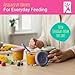 Elk and Friends 4oz Borosilicate Glass Baby Food Storage Jars with Silicone Lid | Strong Glass | Set of 6 | Microwave, Oven & Dishwasher Safe | Infant and Babies