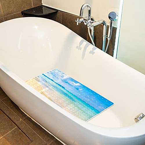 Tapis de douche antidérapant avec ventouses pour bac de bain