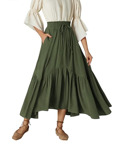 スカート aere high waist valours skirt Amazon.com: Scarlet Darkness Renaissance Skirt for Women High