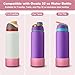Alwenid 2PCS Silicone Water Bottle Boot for Owala 32 Oz, Anti-Slip Protective Sleeve Bottom Bumper Protector for FreeSip, Twist, and Flip Stainless Steel Water Bottles (Rose)