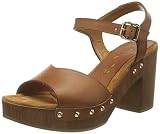 holz plateau heels Abriebfeste Sohle Unisa Damen Taco_Ran Plateausandalen, Braun (Bisquit Bisquit), 41 EU