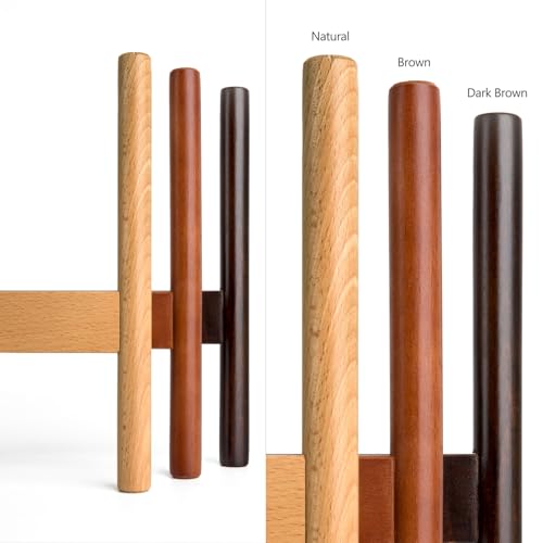 image for Mkono Plant Stand Mid Century Wood Flower Pot Holder (Plant Pot NOT In