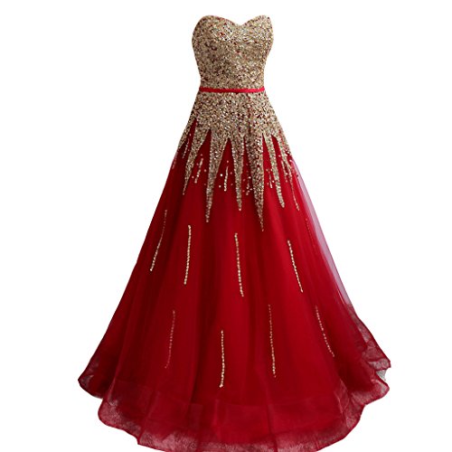 Kivary-Red-A-Line-with-Gold-Beading-Long-Corset-Sash-Sweetheart-Prom-Evening-Dresses-US22W