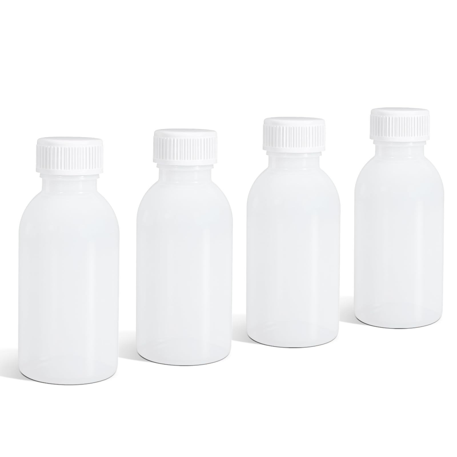 Photo 1 of DEMORA 3.4oz HDPE Wide Mouth Squeeze Bottles - Translucent, 4 Pack