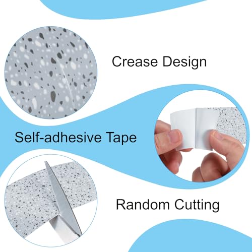 Image of PATIKIL Caulk Tape 1.5 inch x 10.5 Ft, Self Adhesive Sealing Tape Waterproof Toilet Tub Caulk Sealant Strip Sealing Trim for Kitchen Bathroom Toilet Bathtub Sink Countertop, Deep Grey