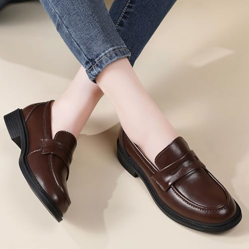 Image of Loafers for Women Black Penny Loafer Business Casual Shoes Women's Loafers & Slip-Ons Ladies Flats Comfortable Dressy